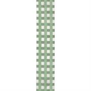 Checkered Organdie Ribbon, Large, 50mm x 20m, Bottle Green